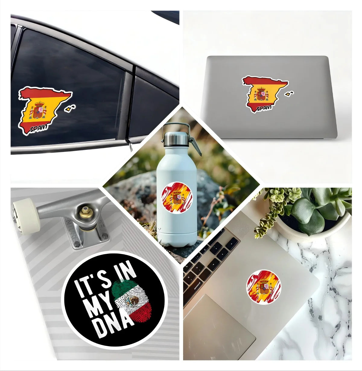 Dubai Country Code Oval Sticker with Flag Dubai Patriotic Decal Cover Scratches Decoration Decal Vehicle Waterproof Accessories