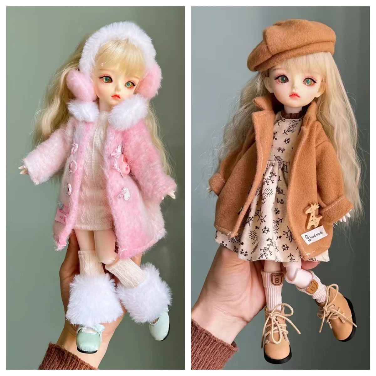 2025 New Winter Clothes 6 Points BJD Doll Dress Up Suit 30cm Doll Decorative Clothing Jacket Dress Only Clothing