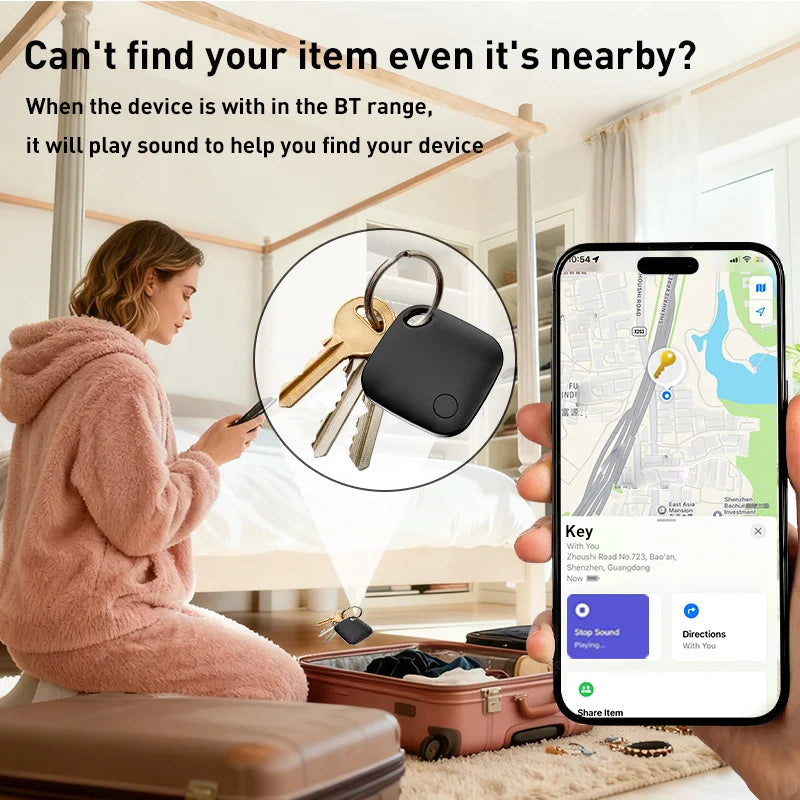 Smart Location Tracker for Apple Find My App Anti-Lost Reminder Smart Tag Beyond Bluetooth Positioning