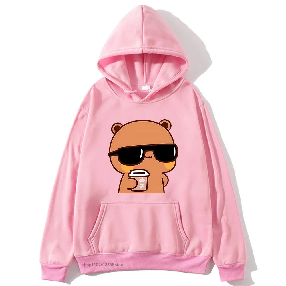 Couple Hoodies Bubu Dudu hoodie Sweatshirt Cartoon Kawaii Print Pullover Harajuku Men Women Sudaderas warm fleece hooded