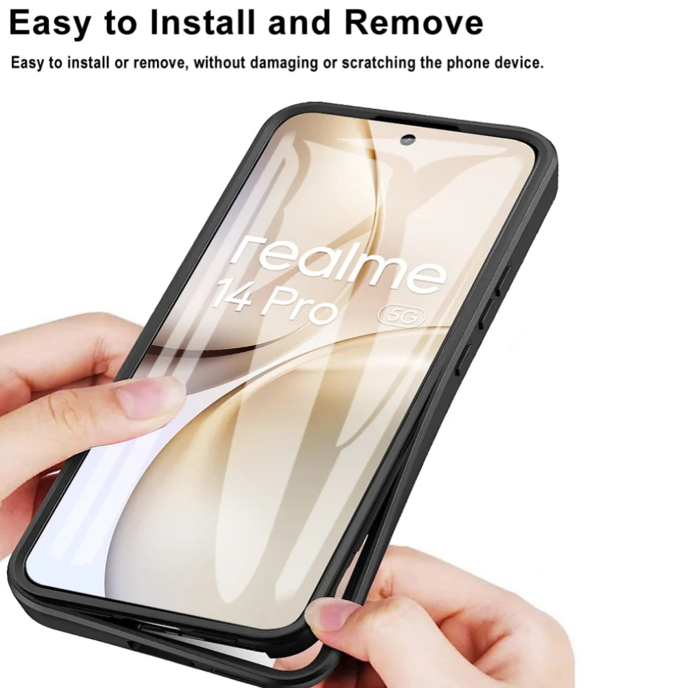 360 Double Sided Full Protection Phone Case For Realme 14 Pro Plus 14 Pro Slim Clear Cover with Screen Protector Phone Shell