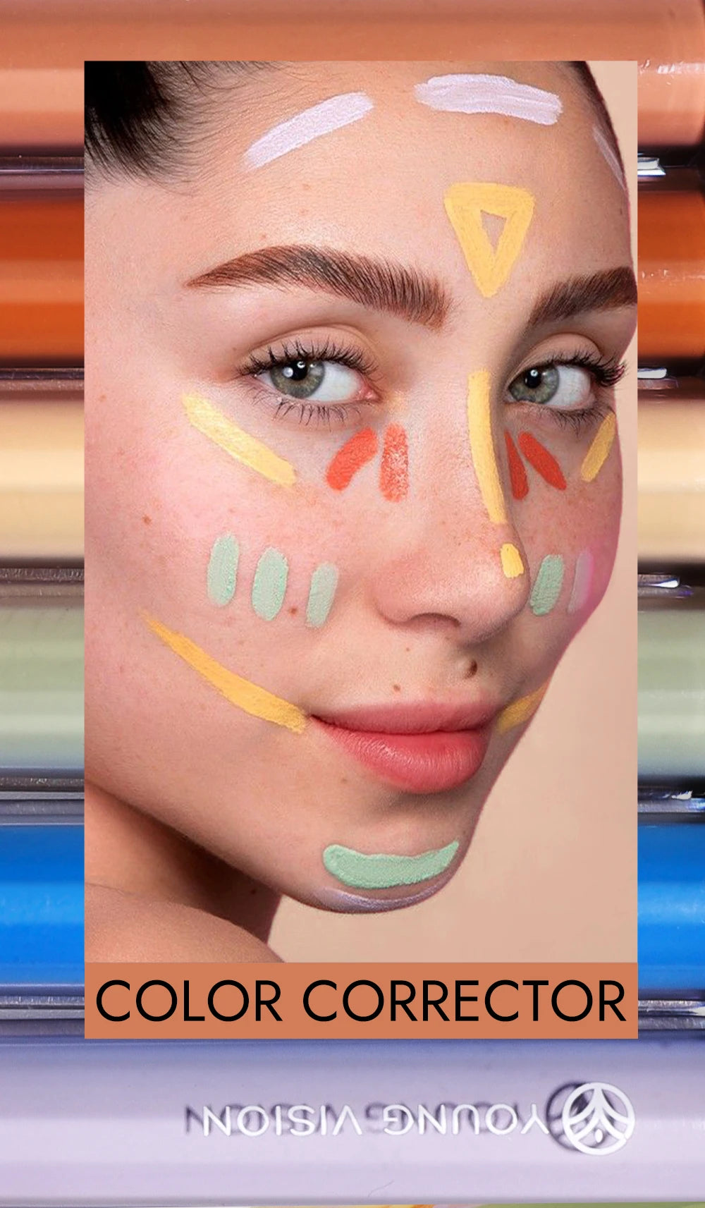 YOUNG VISION 6 Colors Hydrating Fresh Concealer Brightens Skin Tone and Covers Blemishes and Dark Eye Circles Concealer