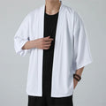 Japanese Costume Shirt Men Summer Kimono Harajuku Style Tops Coat Japan Haori Short Sleeve Traditional Loose Casual Shirt Yukata
