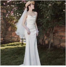Luxury French Trailing Sequined Bride Wedding Dress Sexy Ball Gown Wedding Evening Party Summer Dress Women Formal vestidos