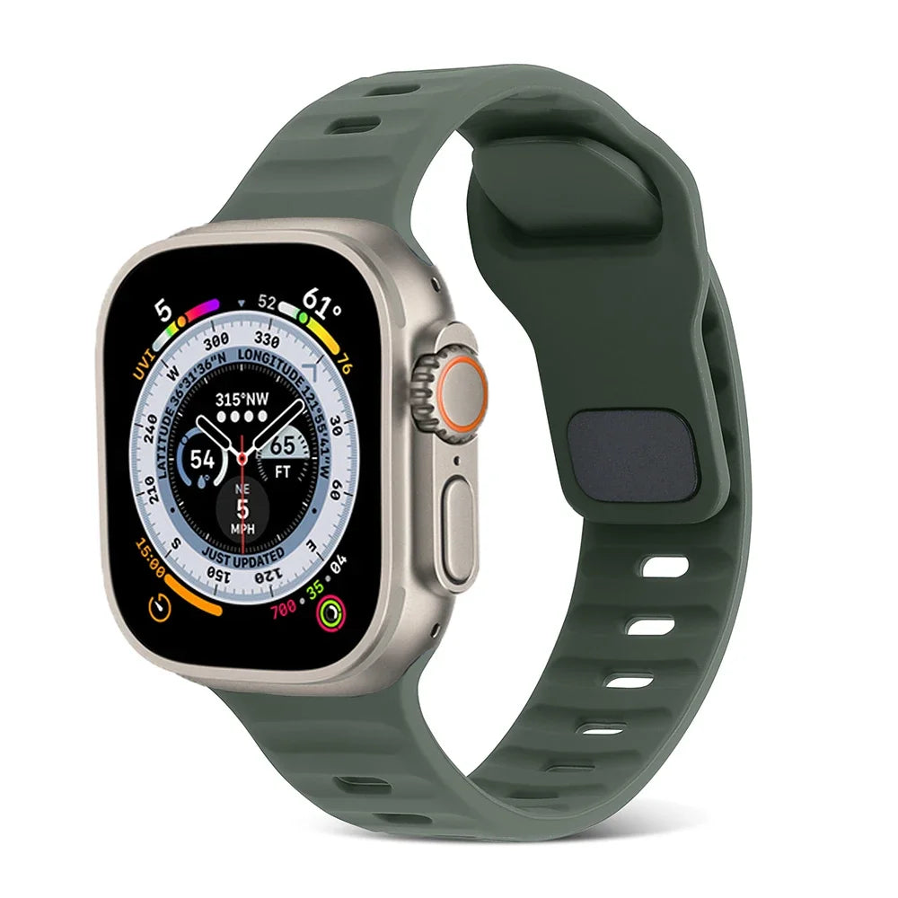 soft Silicone Strap for Apple Watch Ultra/2/3 49mm Serise 11 10 9 8 7 45mm 41mm 46mm 42mm Bracelet iWatch 6 5 4 3 Se/3 44mm 40mm