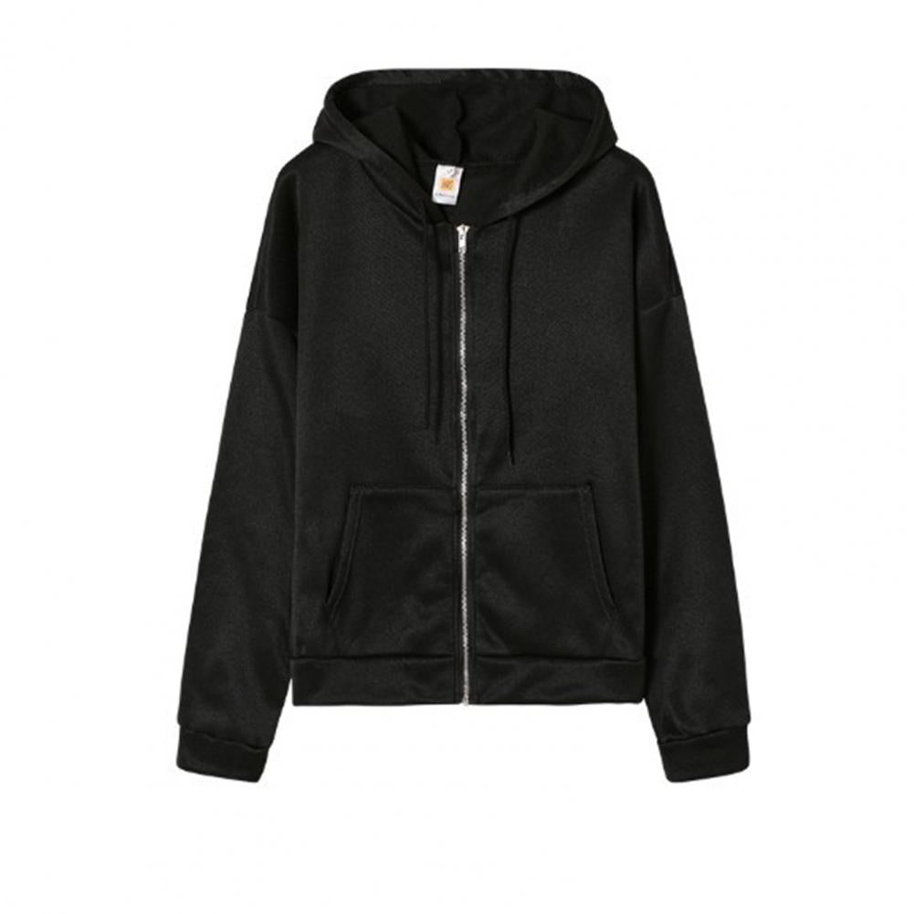 Women Sweatshirt Jacket Winter Clothes Female Zip Up Oversize Hoodies Casual Loose Black Brown Hoodie Vintage Fleece Pullover