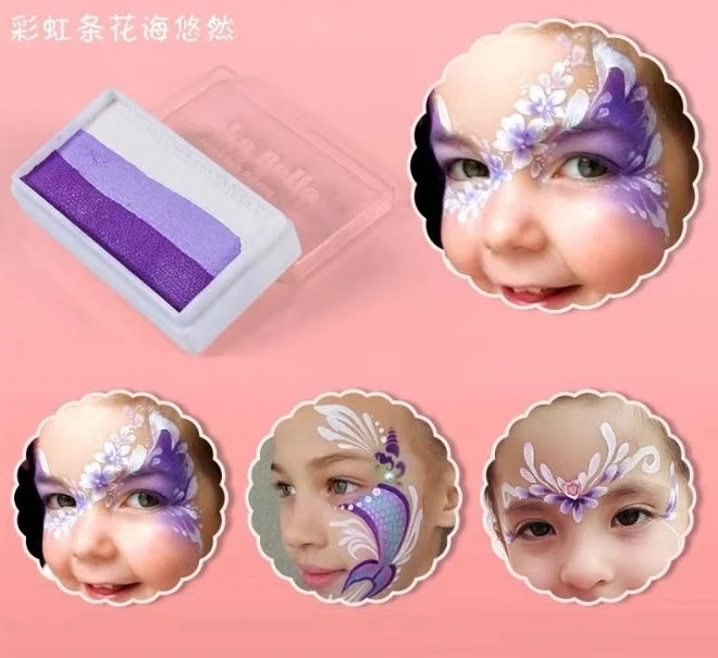 Cross border children's painting pigments, face colors, stage makeup rainbow strips, water-based face wash pigments, water-