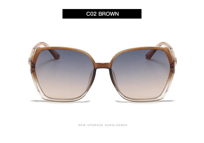 Fashion Large Frame Square Sunglasses Women Trendy Style Sun Glasses For Lady Shades Gradient Oculos UV400 Streetwear Eyewear