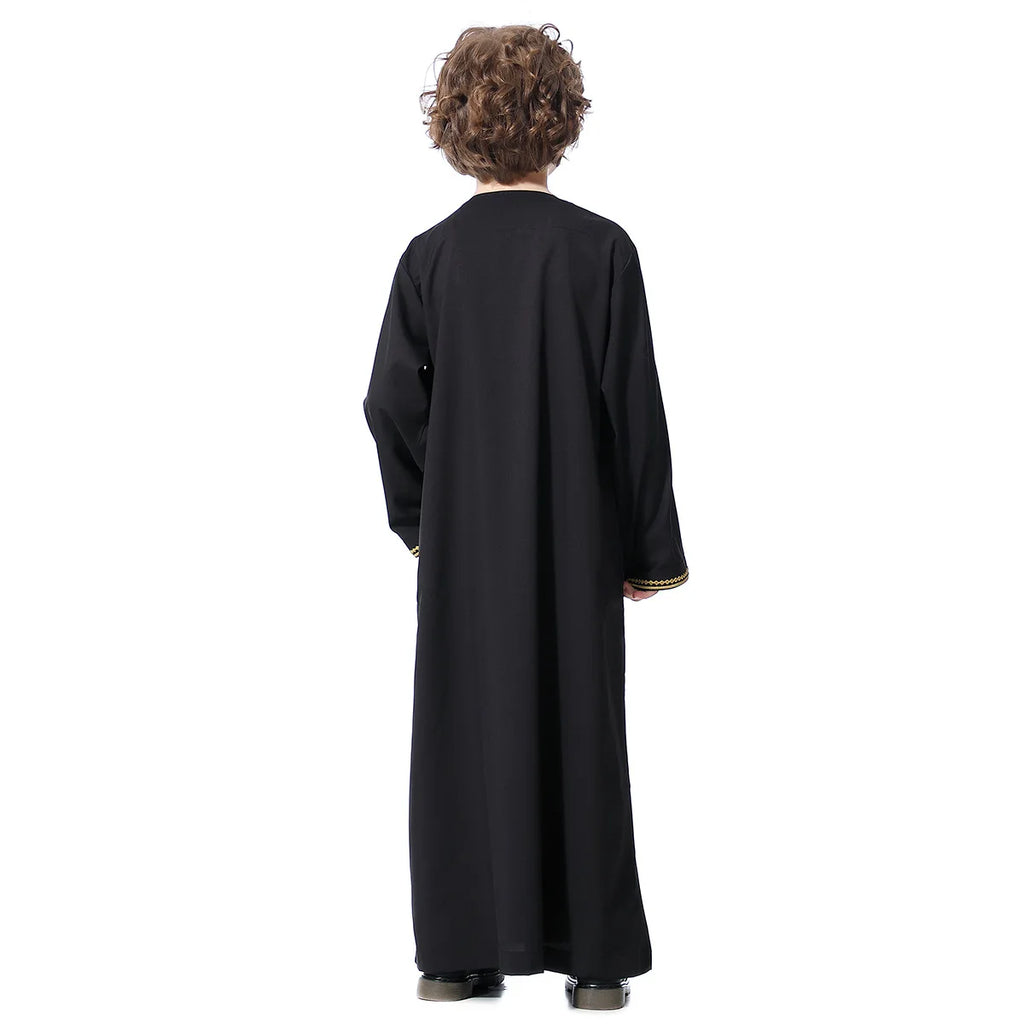 Child Dubai 2024 Luxury Kids Boys Men's Muslim Clothing Caftan Robes Islamic Ramadan Clothes Arab Man Abaya Pakistan Turkish