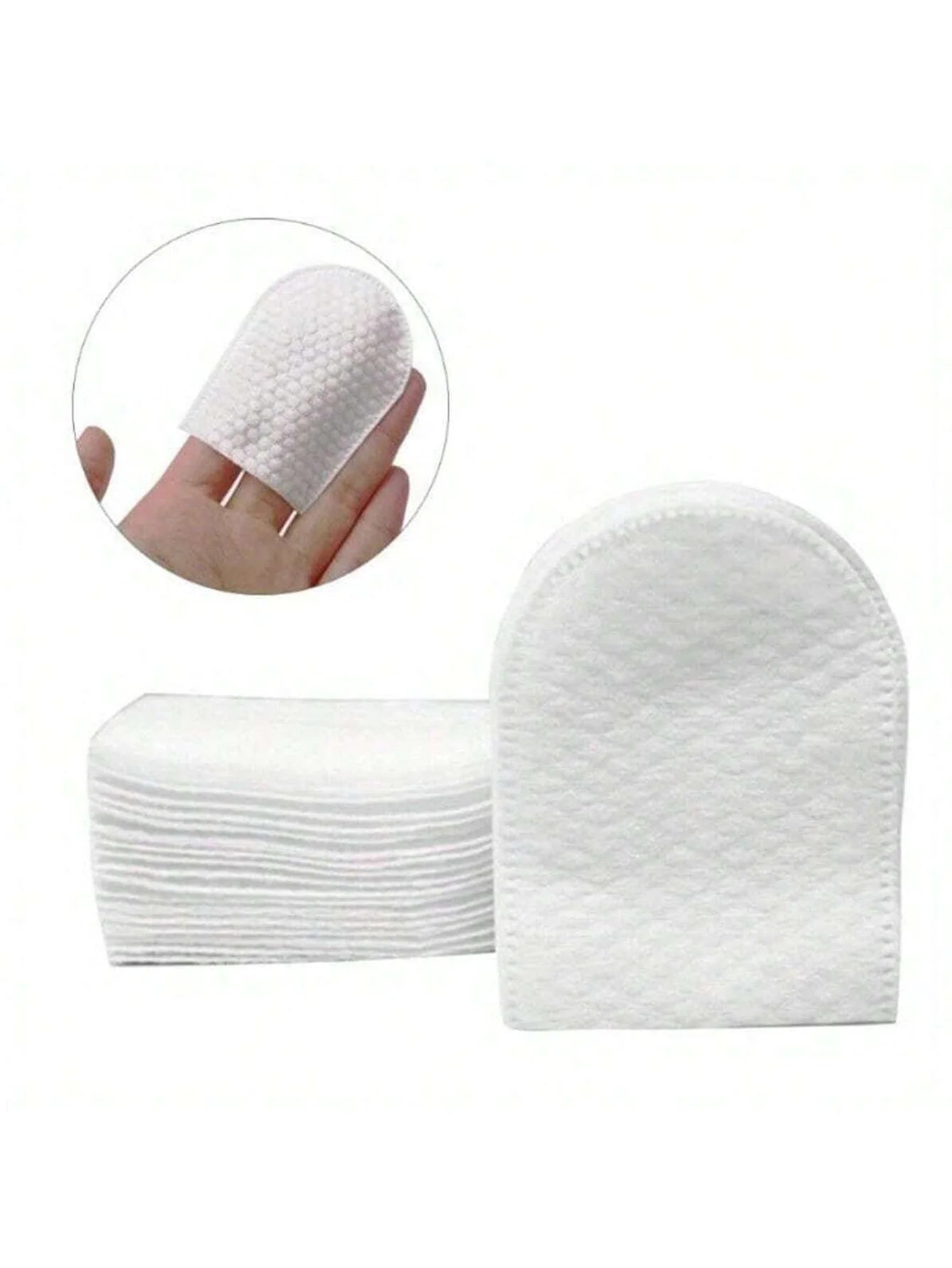30Pcs/50Pcs/100Pcs Disposable Finger Cot-Style Makeup Remover Pads, U-Shaped Non-Woven Fabric, Double-Sided Pocket-Style, Soft and Lint-Free, Effective Makeup Removal