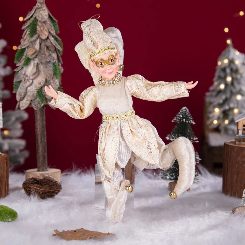 New Arrivals Christmas Decor Handmade New Year Decor Hanging Sitting Elf Plush Doll Christmas Tree Hanging Ornament Xmas Gift