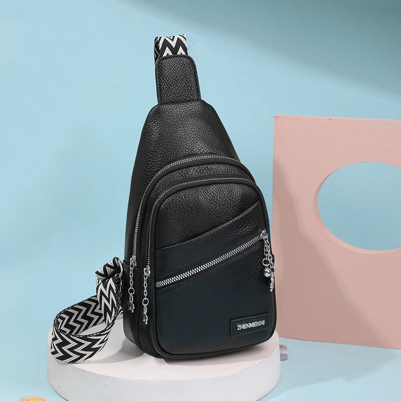 Women Bag Chest Bag Summer Creative Style Shoulder Wear Resistant Messenger Bag PU Leather Crossbody Bag Sling Bags for Woman