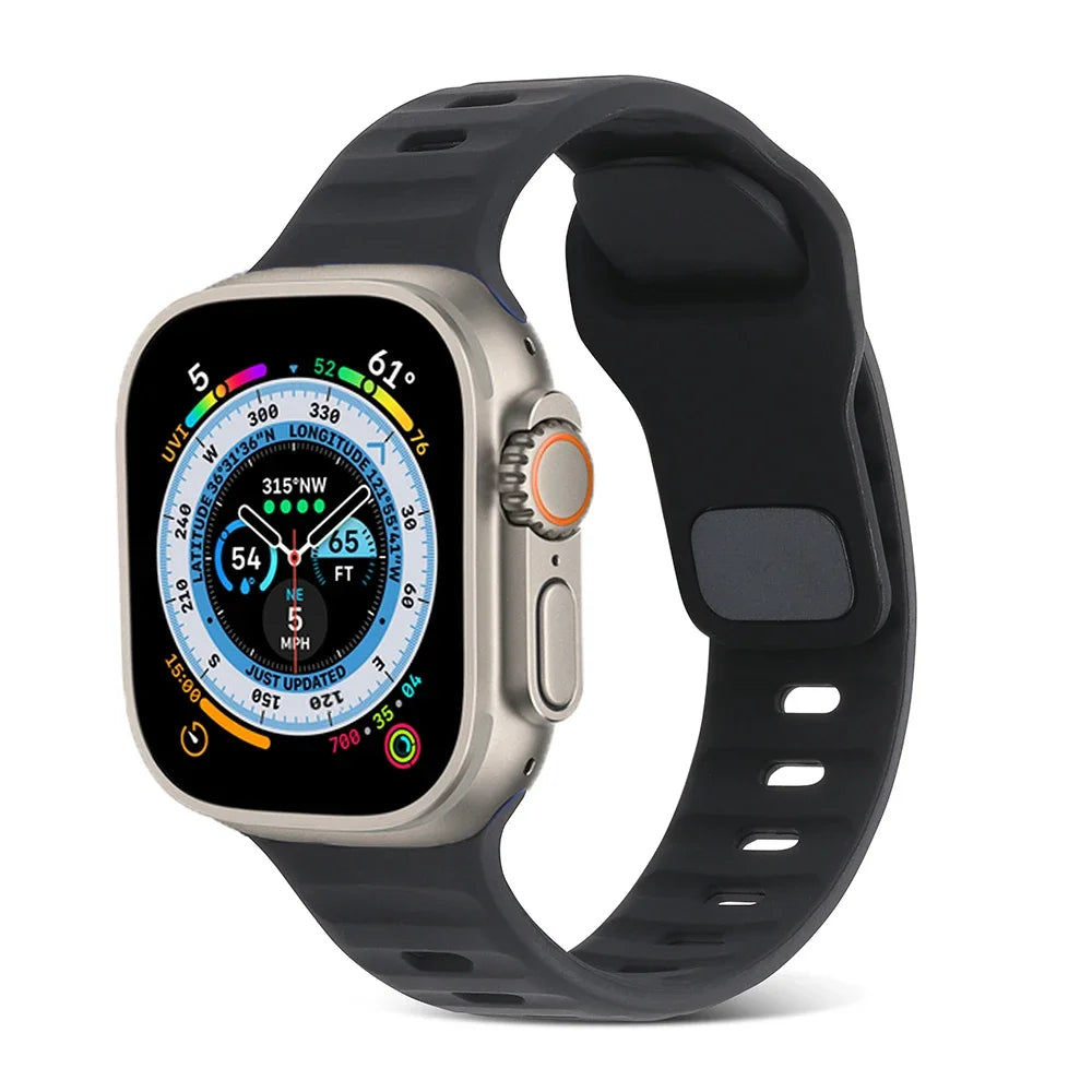 soft Silicone Strap for Apple Watch Ultra/2/3 49mm Serise 11 10 9 8 7 45mm 41mm 46mm 42mm Bracelet iWatch 6 5 4 3 Se/3 44mm 40mm