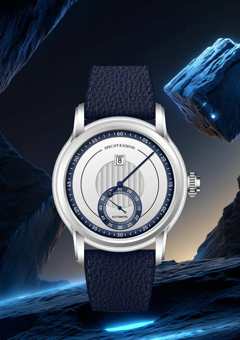 2026 Specht & Söhne New Arrivals Men Automatic Watch 39mm ST17 Jumping Hour Mechanical Wristwatch Sapphire Crystal Reloj Hombre