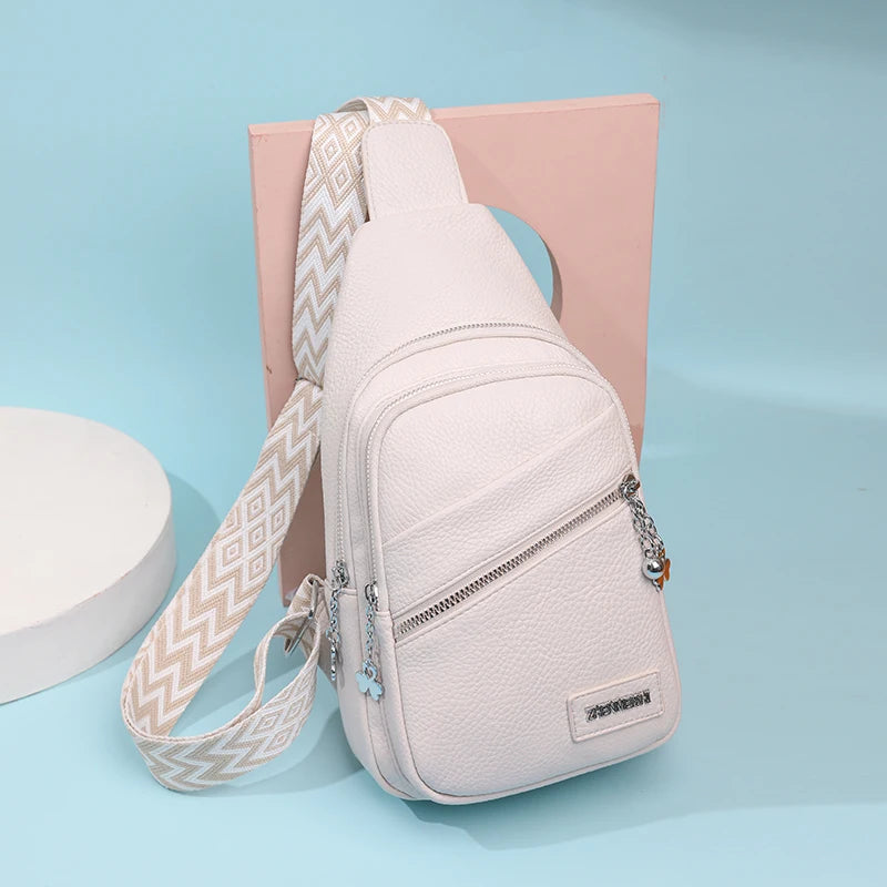 Women Bag Chest Bag Summer Creative Style Shoulder Wear Resistant Messenger Bag PU Leather Crossbody Bag Sling Bags for Woman