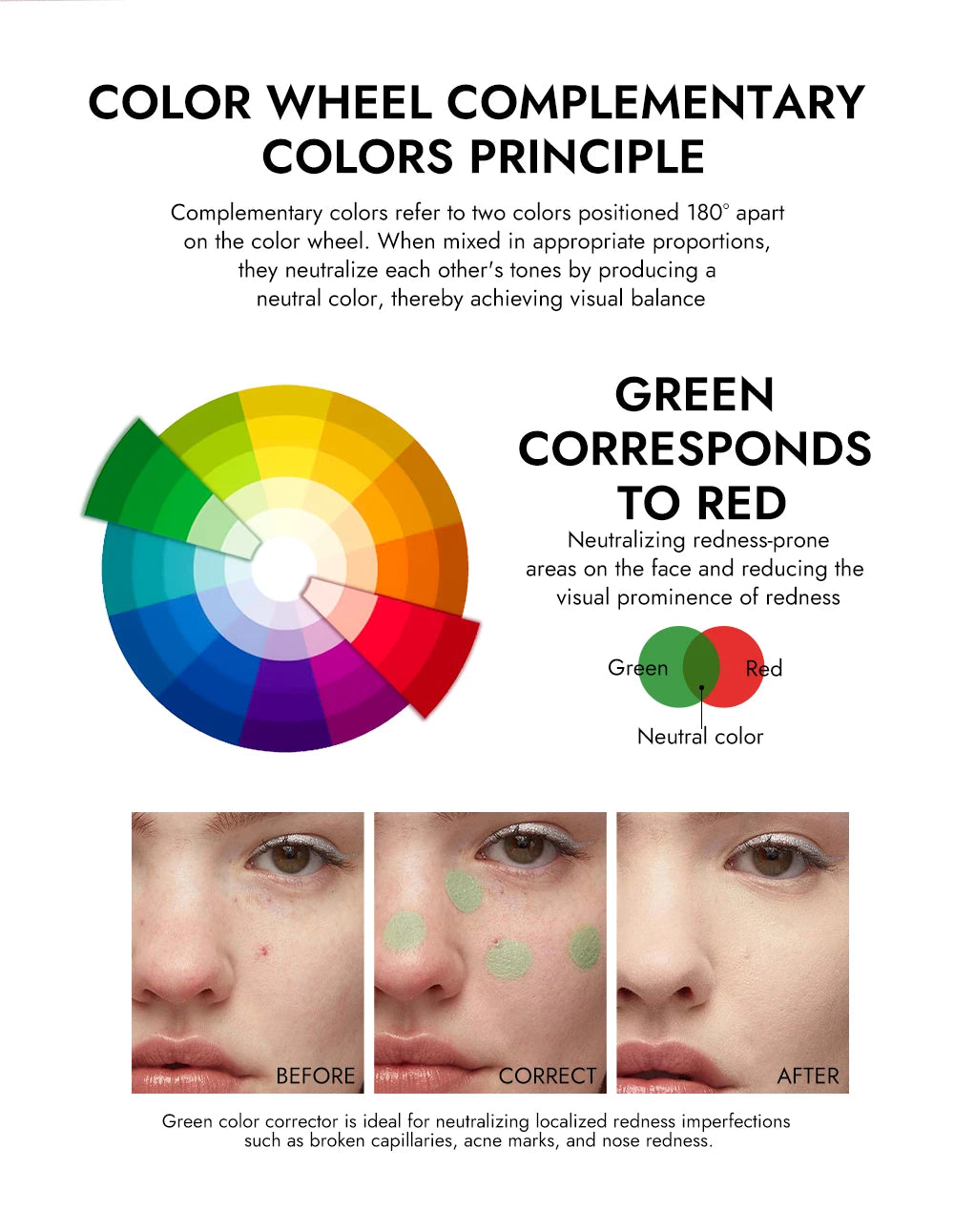 YOUNG VISION 6 Colors Hydrating Fresh Concealer Brightens Skin Tone and Covers Blemishes and Dark Eye Circles Concealer