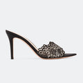 New Summer Women's High Heel Sandals Lace Embroidery Pointed Open Toe Stiletto High Heel Sandals Party Slippers