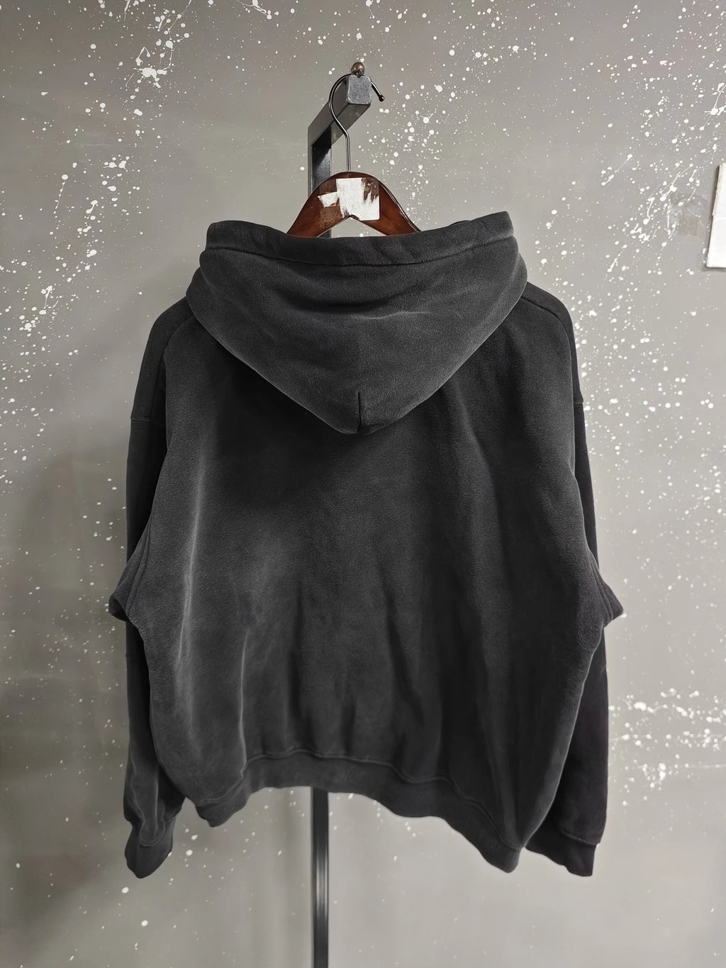 PFNW 2025 Spring High Street Vintage Washed Digital Padded Hooded Sweatshirt Men's American Loose Oversized Pullover Top 28W5695