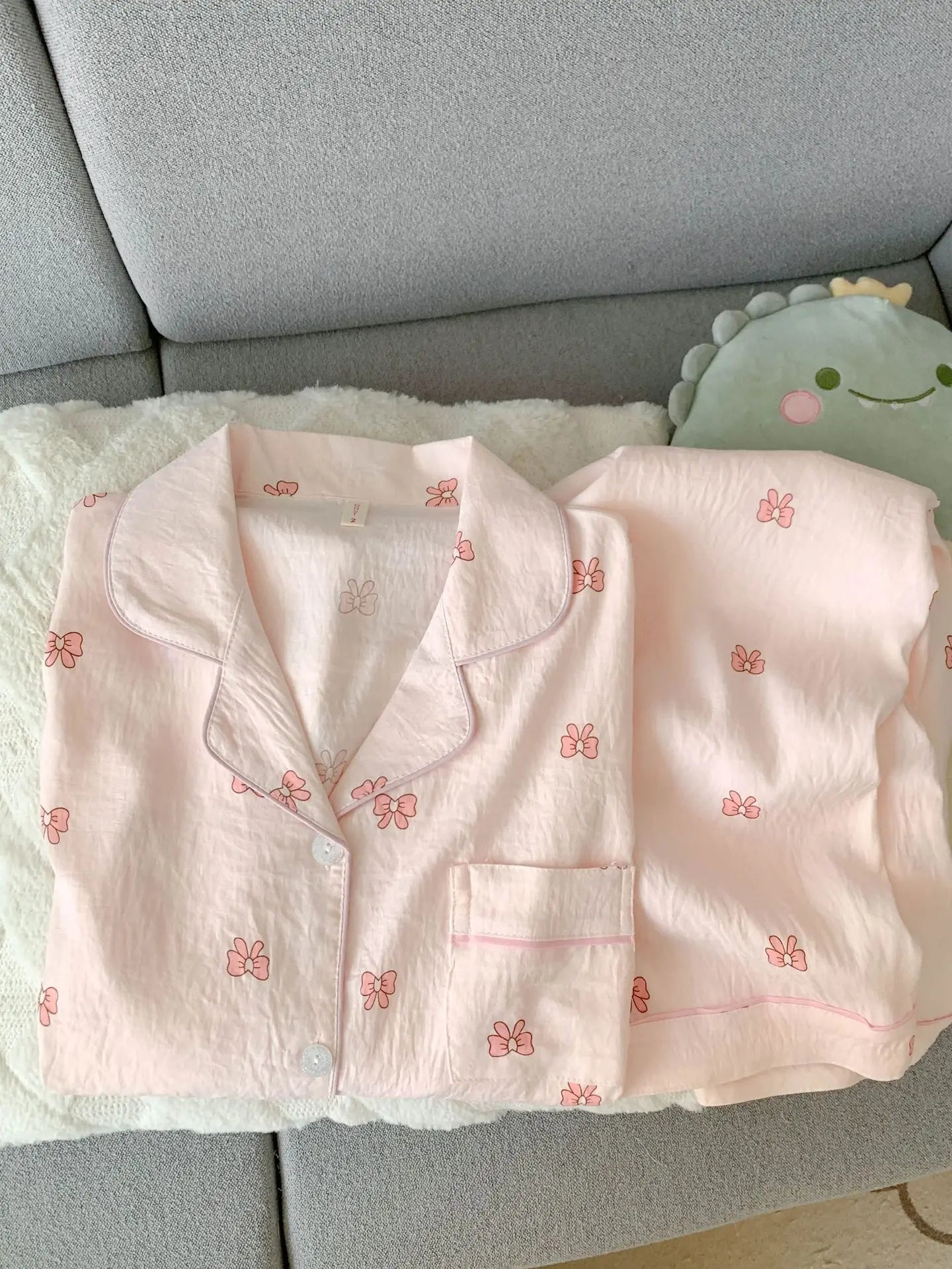 Spring/Autumn New Arrivals: Cloud-Print Cotton Long-Sleeved Pyjama Set for Women Adorable Sweetheart Style Nightwear Homewear Se