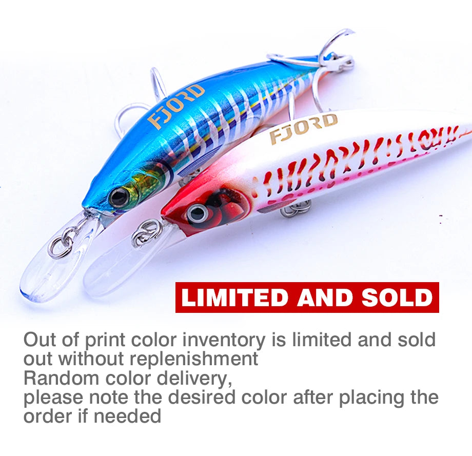 FJORD 37g 29g 17g Fishing Lures 3D Printing Limited Edition Color Sea Hard Baits Minnow Lures new arrivals 2025Baits Items