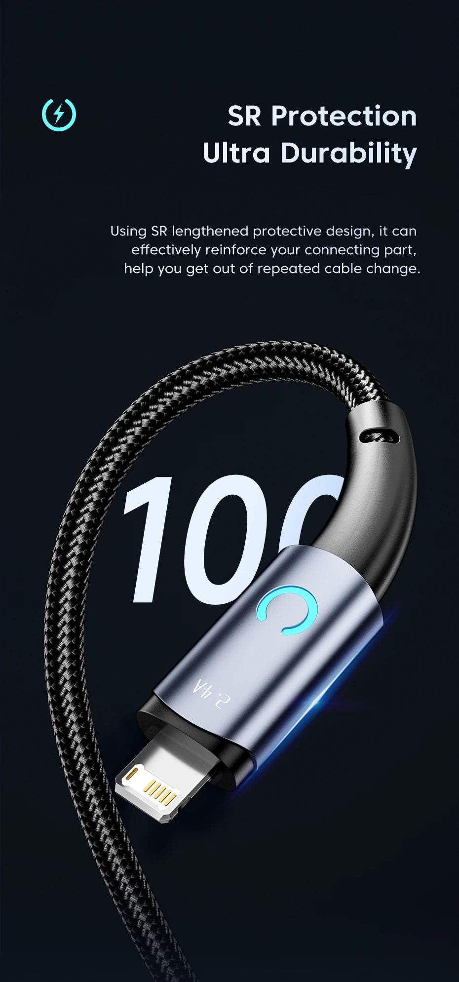 Toocki USB to Lighting or Type C Cable for iPhone 14 13 12 Pro Max 8 7 plus Led Charger USB C Cable Fast Charging Cable 1m 2m
