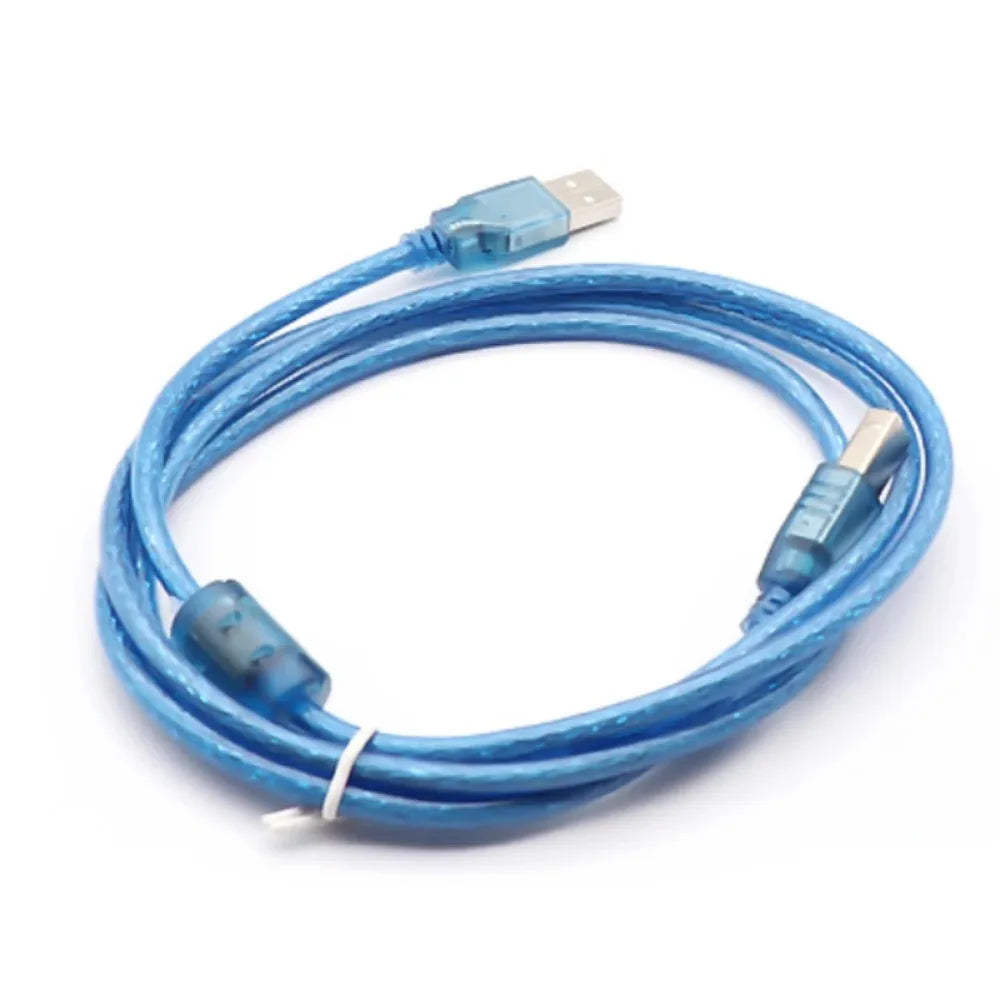 High Speed Transparent Blue USB 2.0 Type A Male to B Male 3D Printer Cable Cord Short cable for Printer HUB USB  0.5M 1.5M 3M