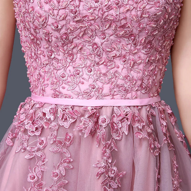 Embroidery Lace Beading Chiffon Long Evening Dresses for Women Summer 2024 Elegant Sexy Perspective Birthday Wedding Party Dress