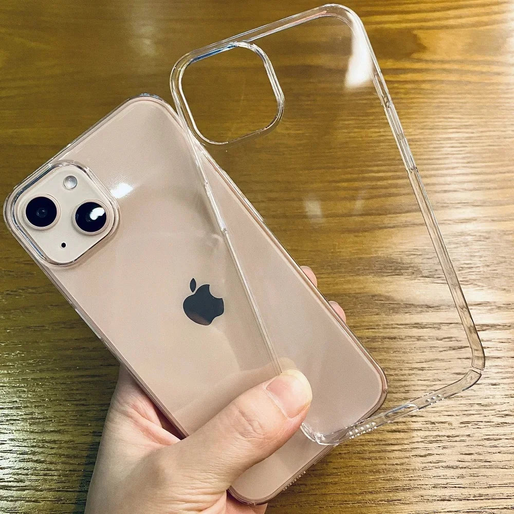 Clear Hard Plastic Case For iPhone 17 16E 15 14 13 12 11 16 17 Pro Max X XR XS MAX SE 7 8 6 6S Plus Protectiv Cover