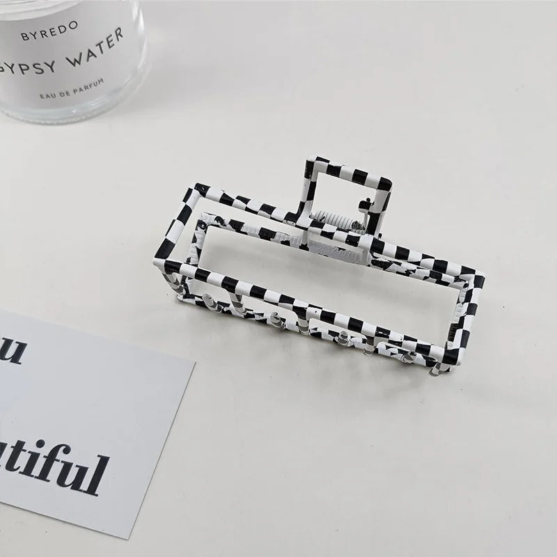 GoldHollow Geometric Hair Clips Metal Hair Claw Cross Hairclip Headband Hairpin Sliver Hair Crab Women Fashion Hair