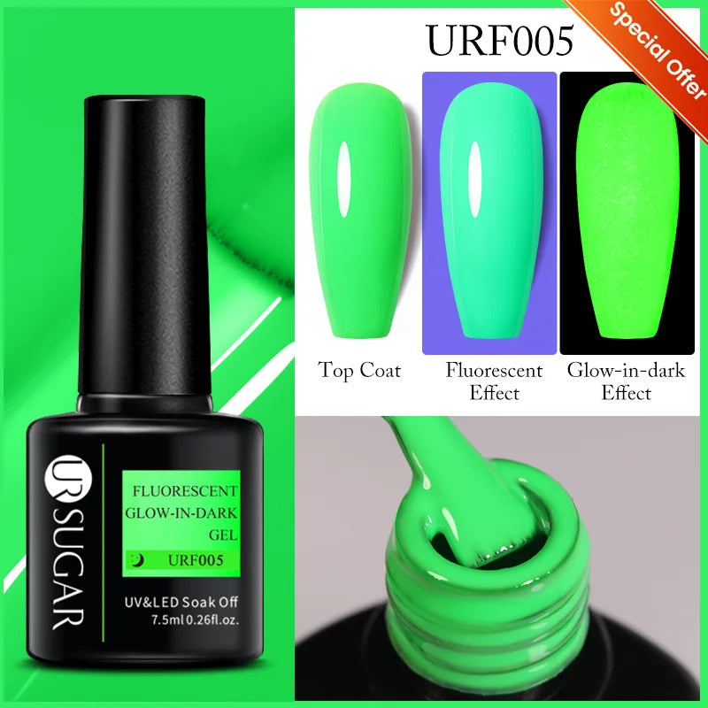 UR SUGAR 1-step Gel Polish 12ML Glitter Nail Spring Summer White Nude Pink Gel Nail Polish 3 IN 1 No Need Base Gel and Top Coat