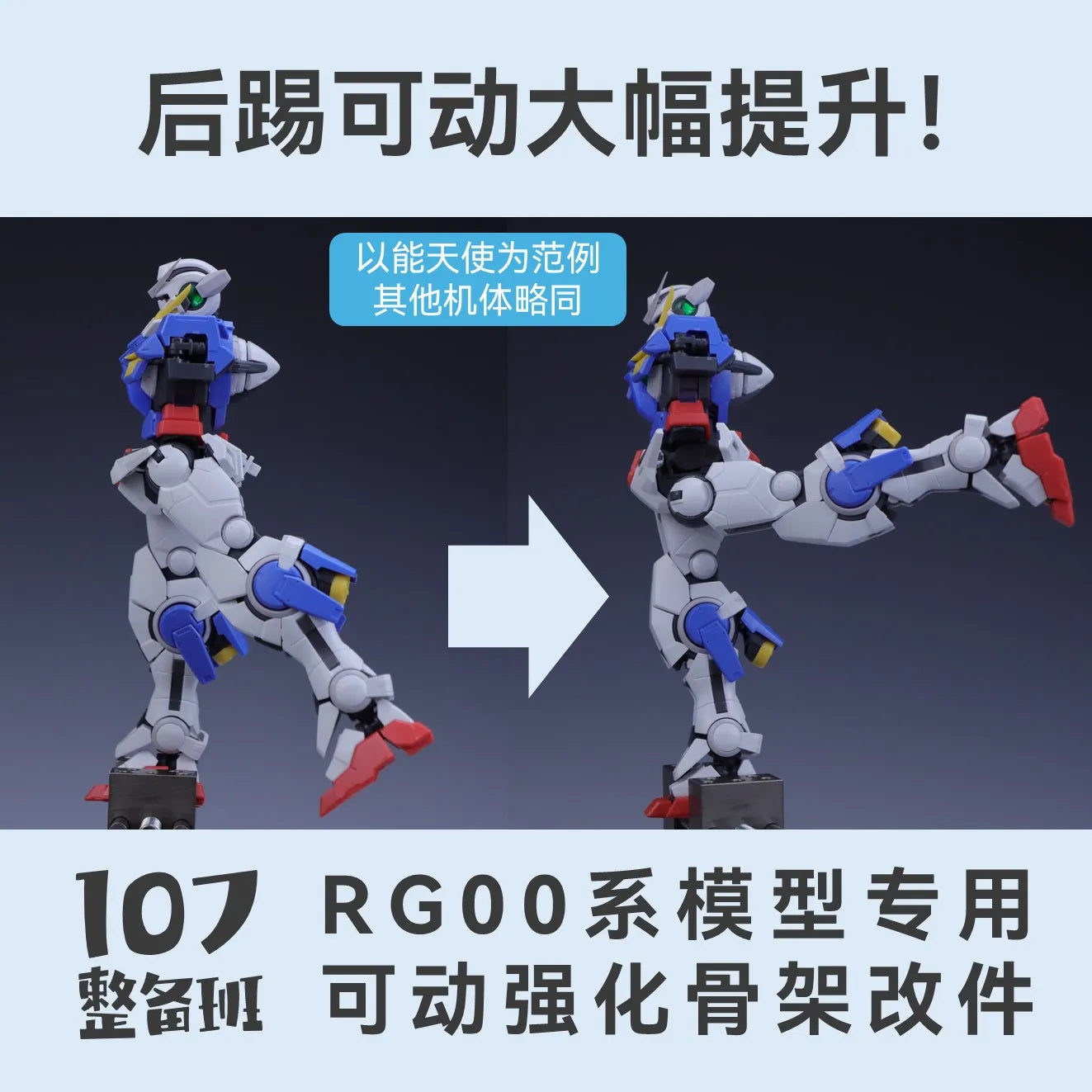 107 Model Kits Reinforced Movable Frame Modified Parts for RG00 All Series Mobile Suit Model Details Replacement Parts