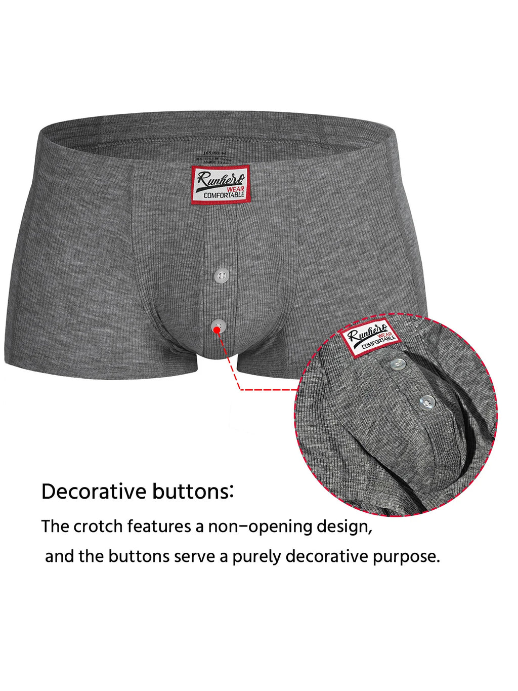 Mens Boxers Sexy Low-waist Underwear New Arrivals U Convex Pouch Button Underpants Boxershorts Male Panties Boxer