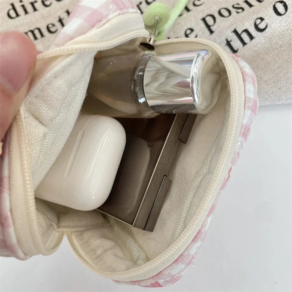 Women Small Cosmetic Bag Zipper Girls Mini Sanitary Napkins Makeup Lipstick Bags Travel Earphone Coin Organizer Pouch Bags