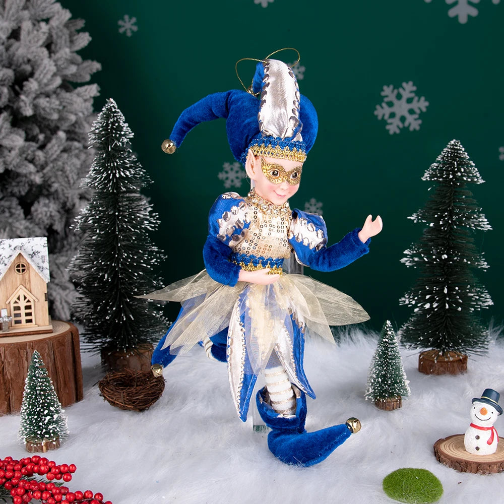 New Arrivals Christmas Decor Handmade New Year Decor Hanging Sitting Elf Plush Doll Christmas Tree Hanging Ornament Xmas Gift
