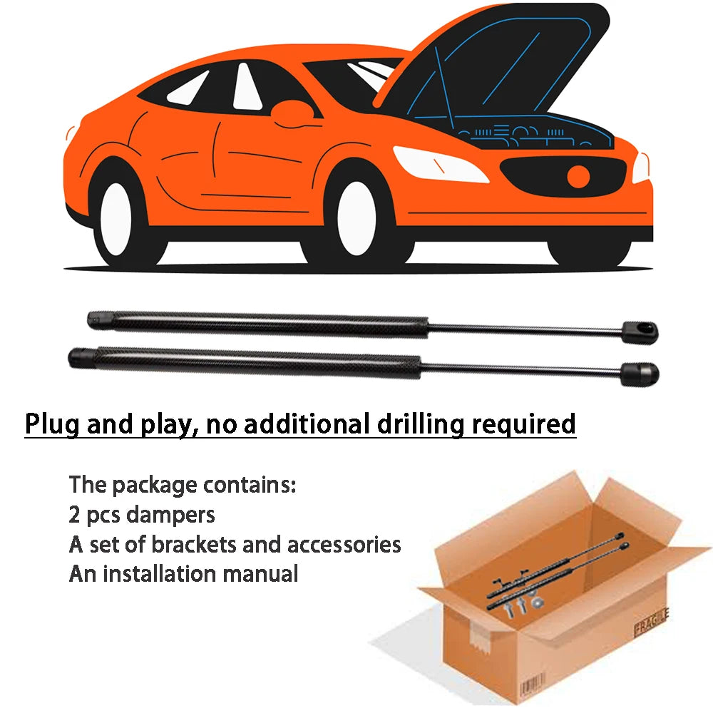 Damper for Opel Grandland 2017-2023 Front Bonnet Hood Modify Gas Struts Lift Support Shock Accessories Absorber
