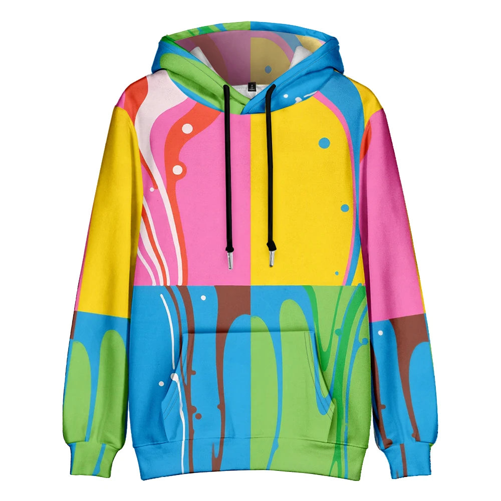 Color Block Matching Hoodies for Couples Long Sleeve Soft Unisex Winter Pullover for Theme Parks, Christmas Photos, Group Events