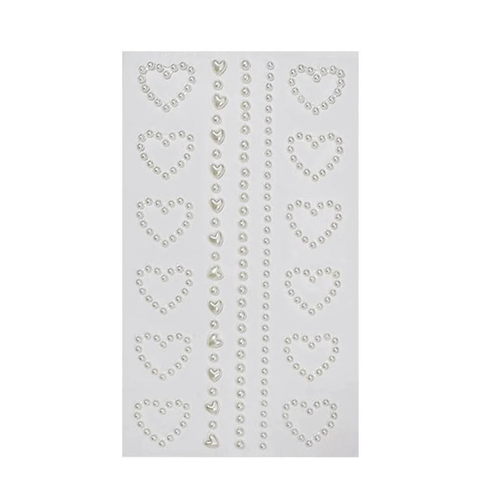 3D Face Jewelry Crystal Diamond Tattoo Stickers DIY Women Eyes Face Body Pink Heart Pearl Rhinestones 3D Makeup Art Stage