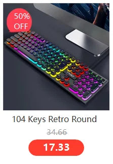 Girl Pink Real Mechanical Keyboard Green Axis Punk Retro Round Key Chocolate Lipstick Office Typing Game Keyboard