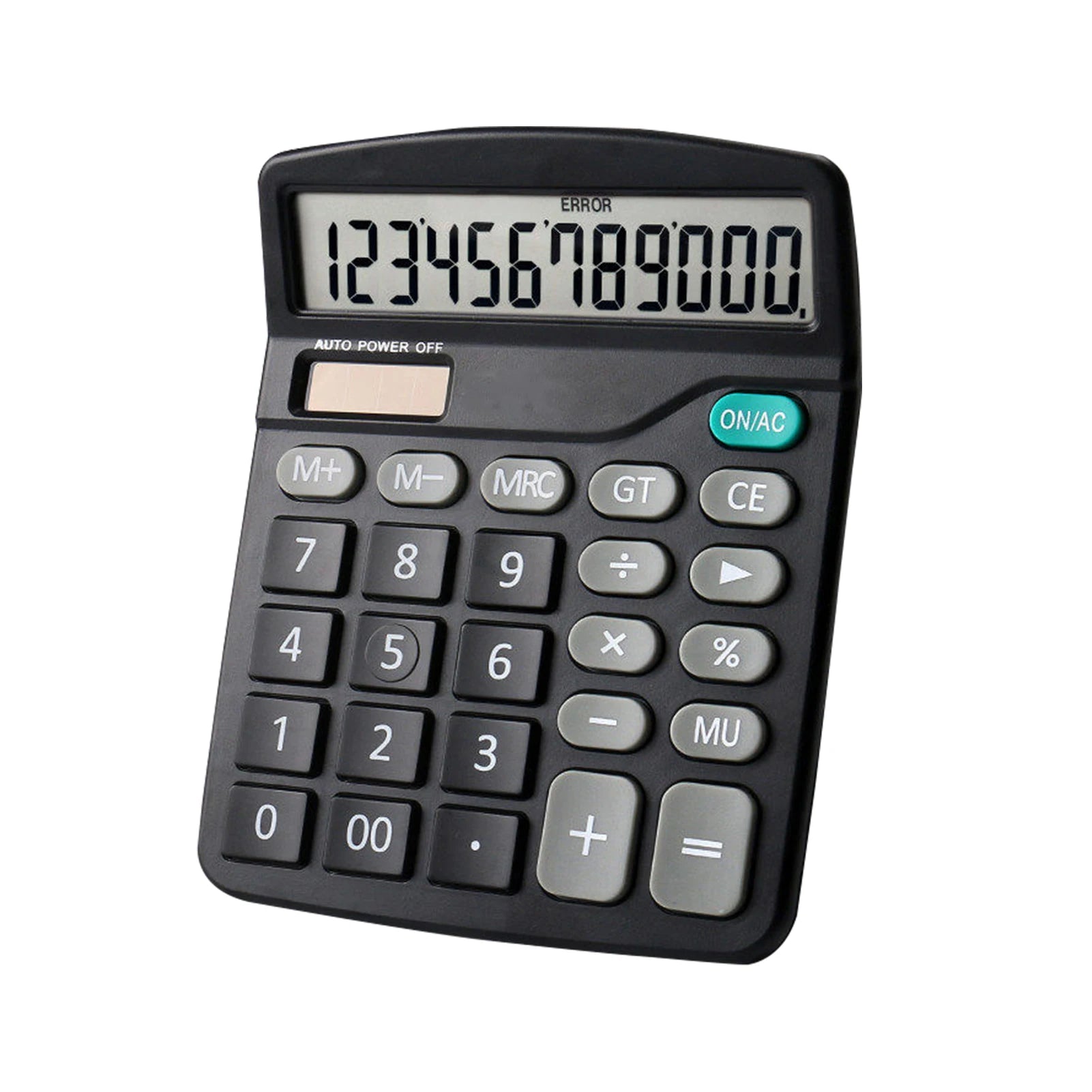 Desktop Calculator Standard Function Calculator with 12-Digit Large LCD Display Solar & Battery Dual Power for Office Business