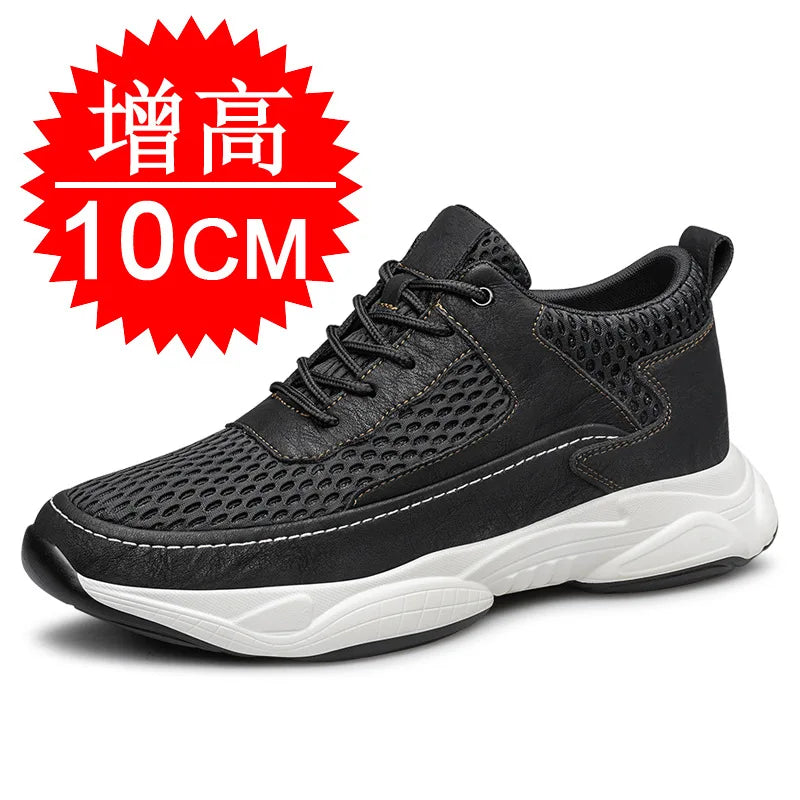 High Man Elevator Shoes Lift Sneakers Men Sports Height Increase Insole 8cm10cm Leisure Fashion Summer Sports Heightening Shoes