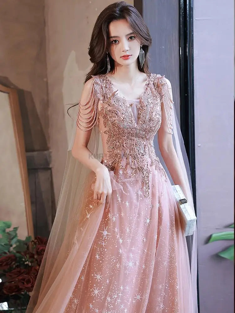 Luxury French Trailing Sequined Bride Wedding Dress Sexy Ball Gown Wedding Evening Party Summer Dress Women Formal vestidos