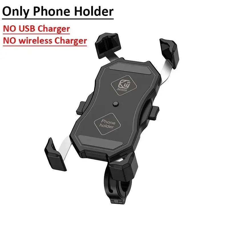 Motorcycle Phone Holder Fast Wireless Charger Quick USB Charging Moto Motorbike Mirror Stand Support Cellphone Handlebar Mount