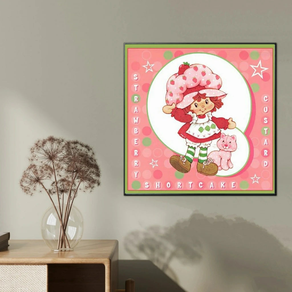 Strawberry Shortcake Cute Girl Diamond Painting Printed Embroidery Puzzle Cross Element Mosaic 5D DIY Art Kit House New Arrivals