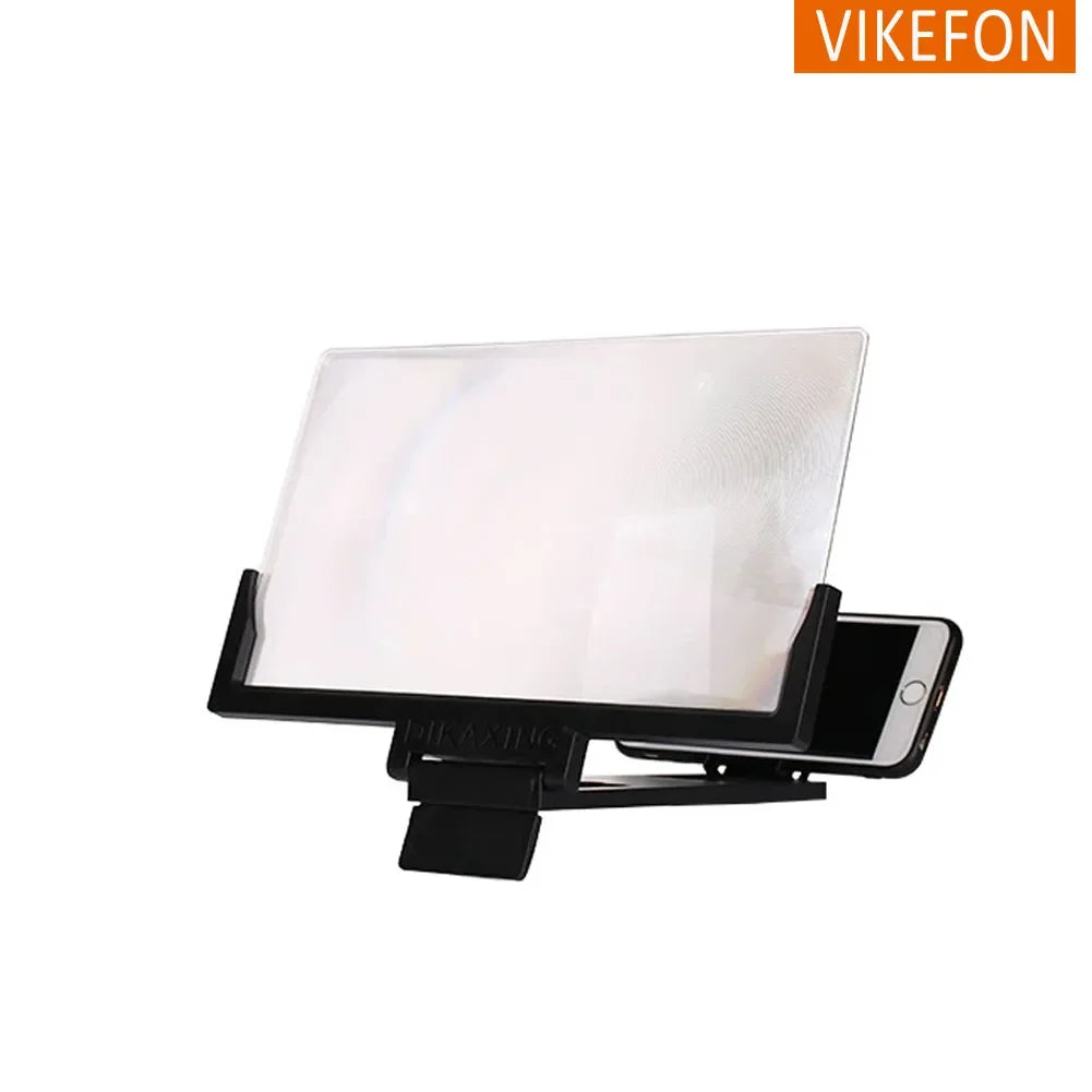 12/14in Mobile Phone Screen Amplifier 3D Magnifying Glass Stand Magnifier HD Video Amplifier Phone Stand Enlarged Screen Bracket