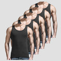 5PCS Men's summer trendy slim-fit hurdling style, modal, wearing a white undershirt underneath, men's tight-fitting