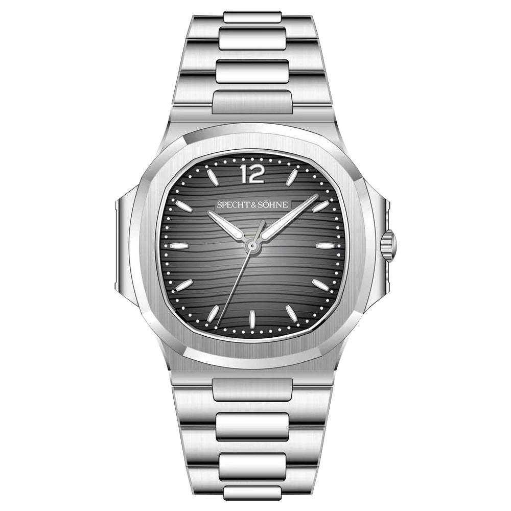 Specht & Söhne New Arrivals 5711 Watches For Men Ultrathin Steel Sapphire Crystal Mess Pink Quartz Watch Relogio Masculino 40MM