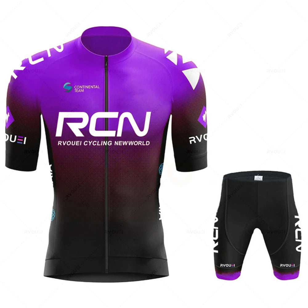 Rcn Cycling jersey Sets 2025 Men's Cycling Clothing Summer Short Sleeve MTB Bike Suit Bicycle Bike Clothes Ropa Ciclismo Hombre