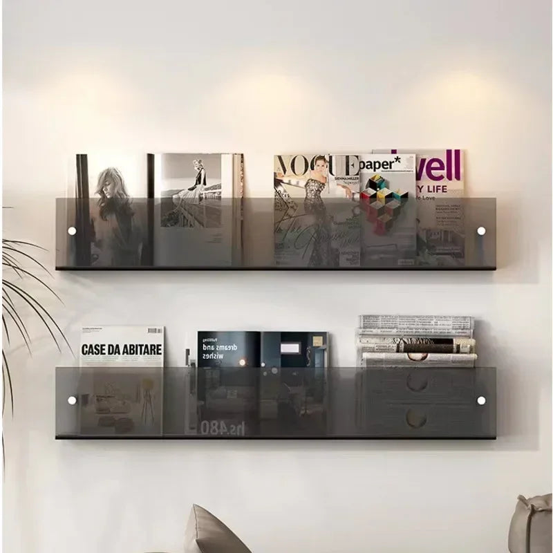 Children's Book Shelves Creative Acrylic Storage Rack Wall Mounted Picture Book Holder Magazine Display Shelf New Arrivals