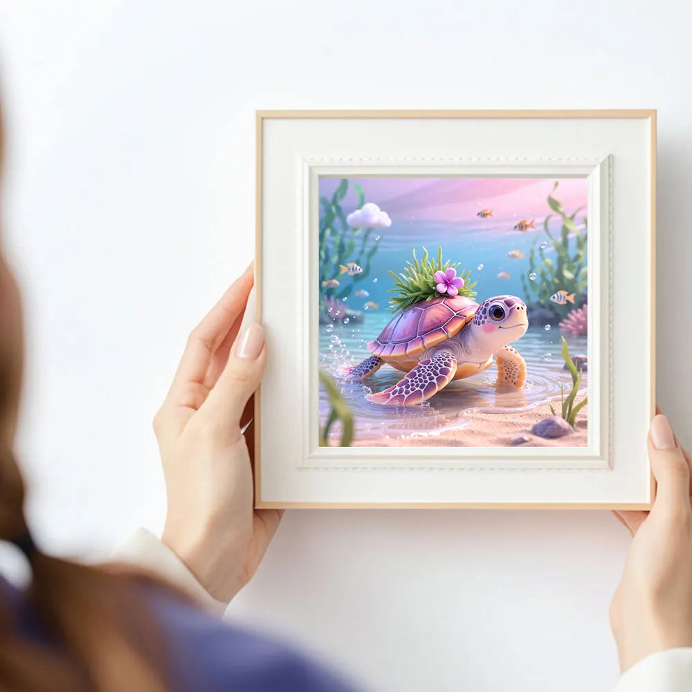 Huacan Diamond Painting Sea Turtle Flower Fish Diamond Embroidery Animal Full Kits New Arrivals