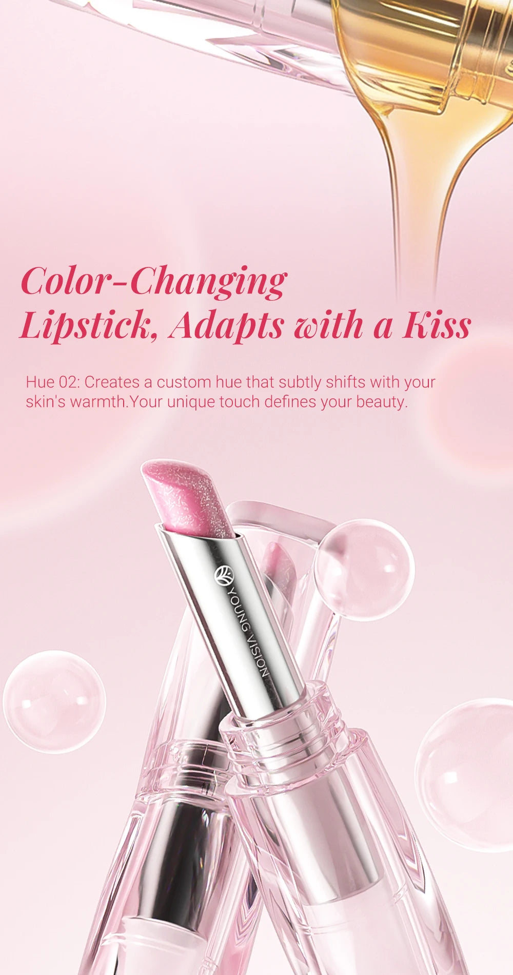 5 Colors Nourishing Light Lipstick Long Lasting Colors Easy to Apply Lip Moisturizing lip balm lip care